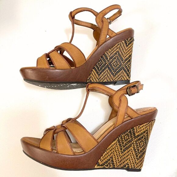Gianni Bini Shoes - Women's Wedge Platform Sandals Size 8.5M